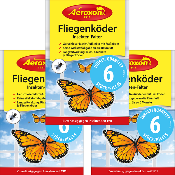 Aeroxon Fliegenköder Aufkleber Insekten-Falter